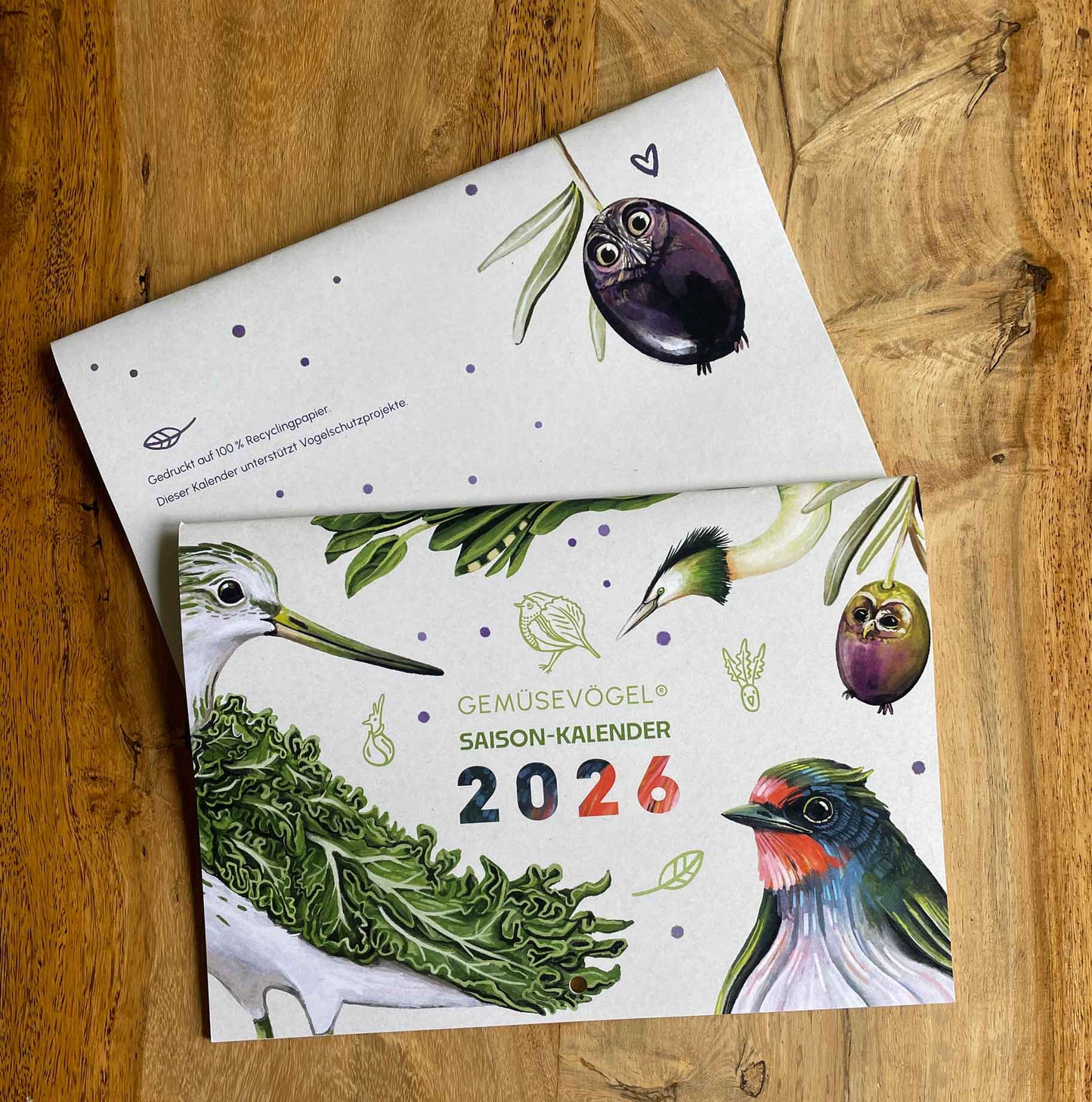 Gemüsevögel-Kalender 2026, DIN A5