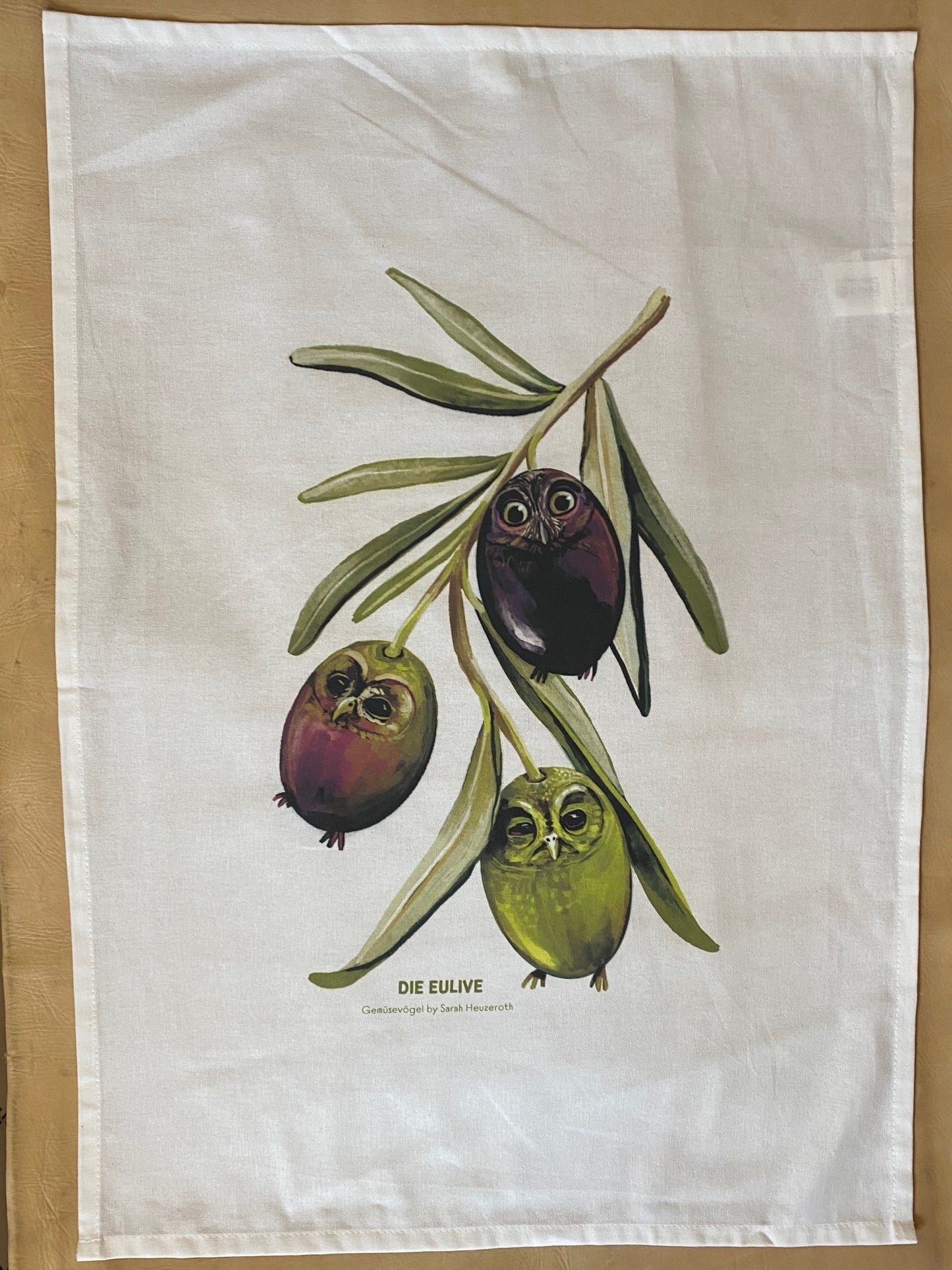 Geschirrtuch Gemüsevögel, aus Bio-Baumwolle