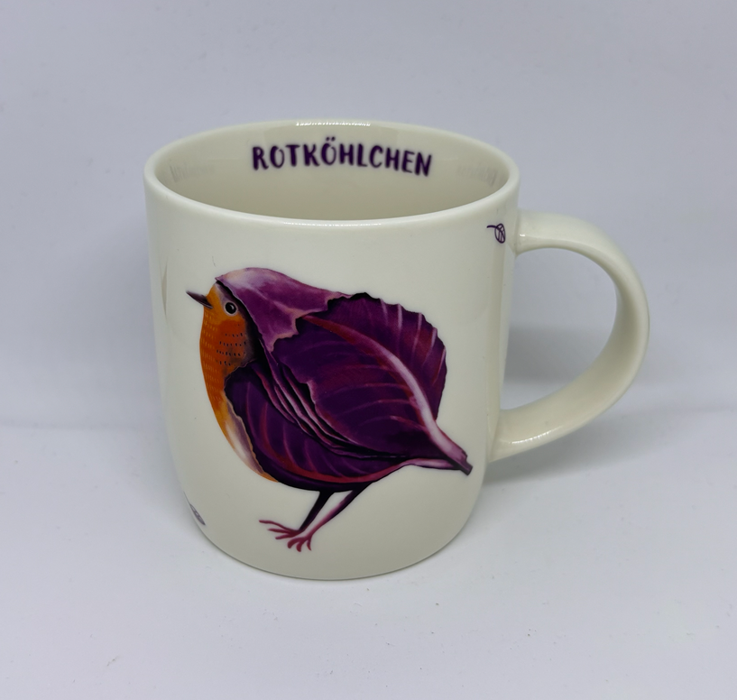 Porzellan-Becher Gemüsevögel