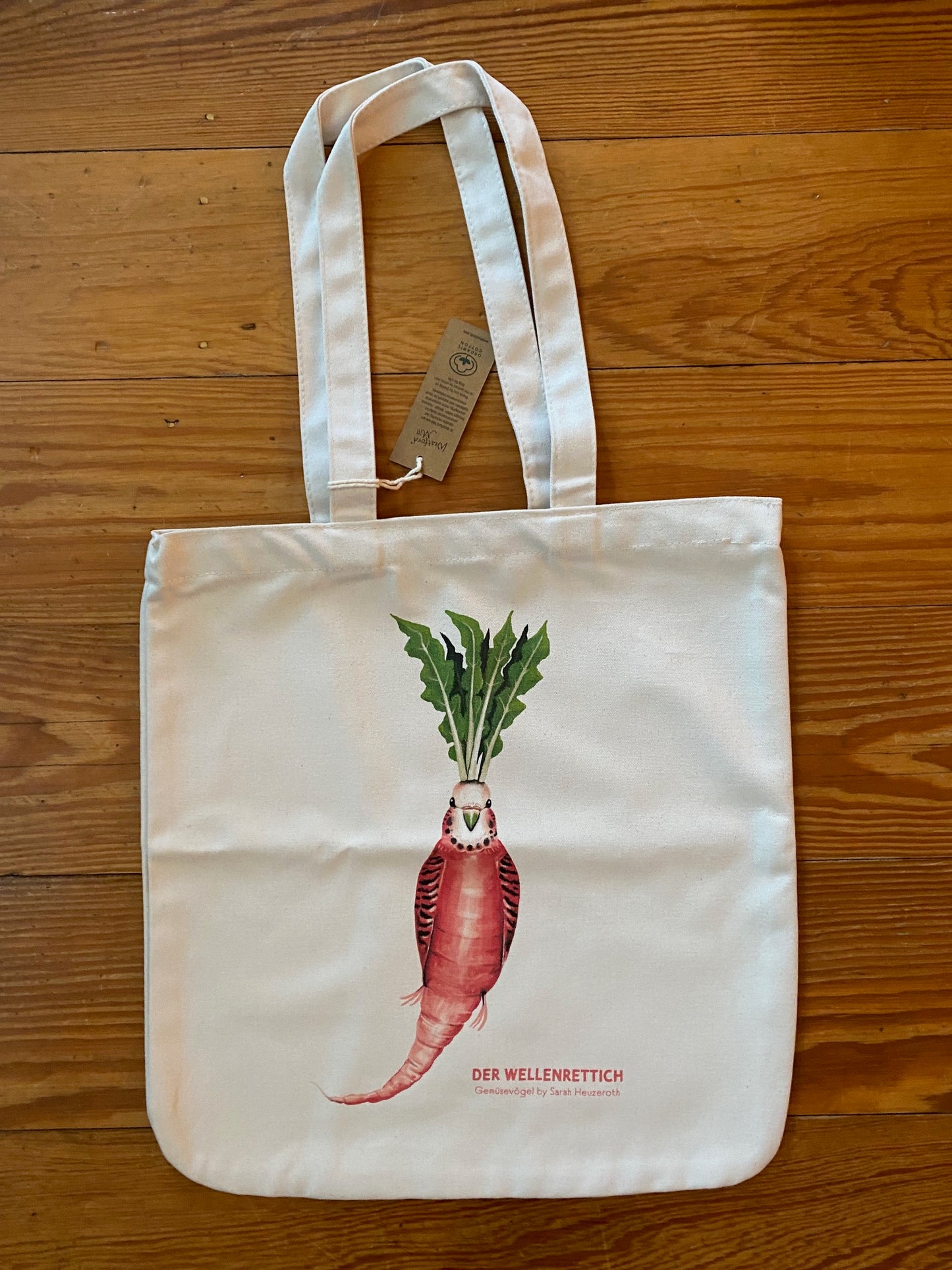 Einkaufstasche Tragetasche Gemuesevoegel veggiebirds Tasche Wellenrettich