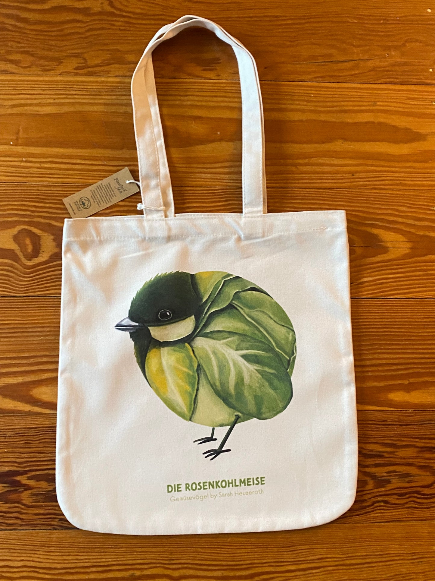 Einkaufstasche Tragetasche Gemüsevögel veggiebirds Tasche Rosenkohlmeise