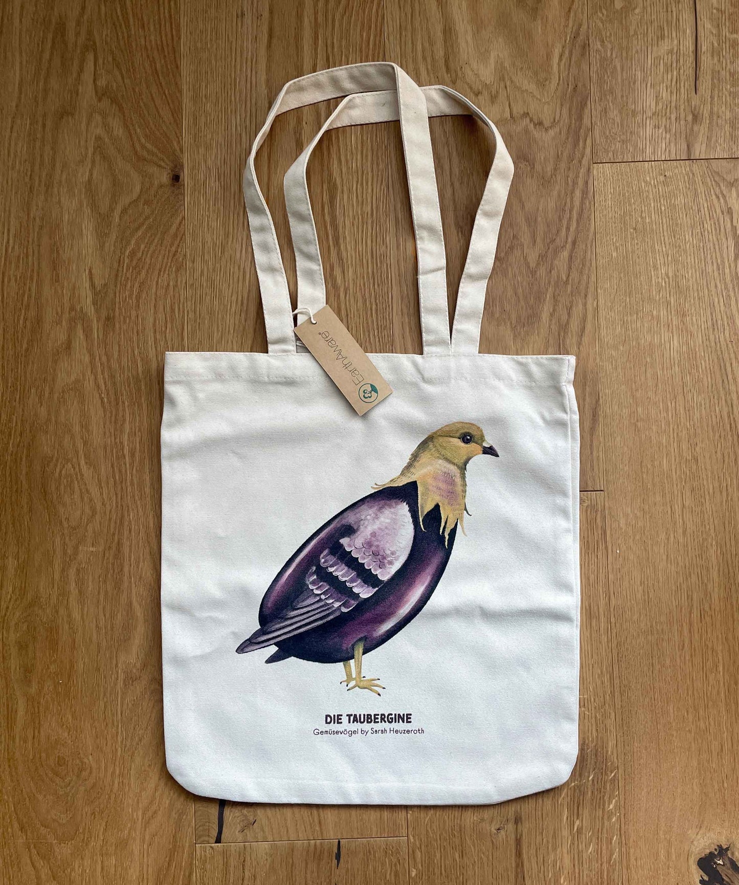 Einkaufstasche Tragetasche Gemüsevögel veggiebirds Tasche Taubergine