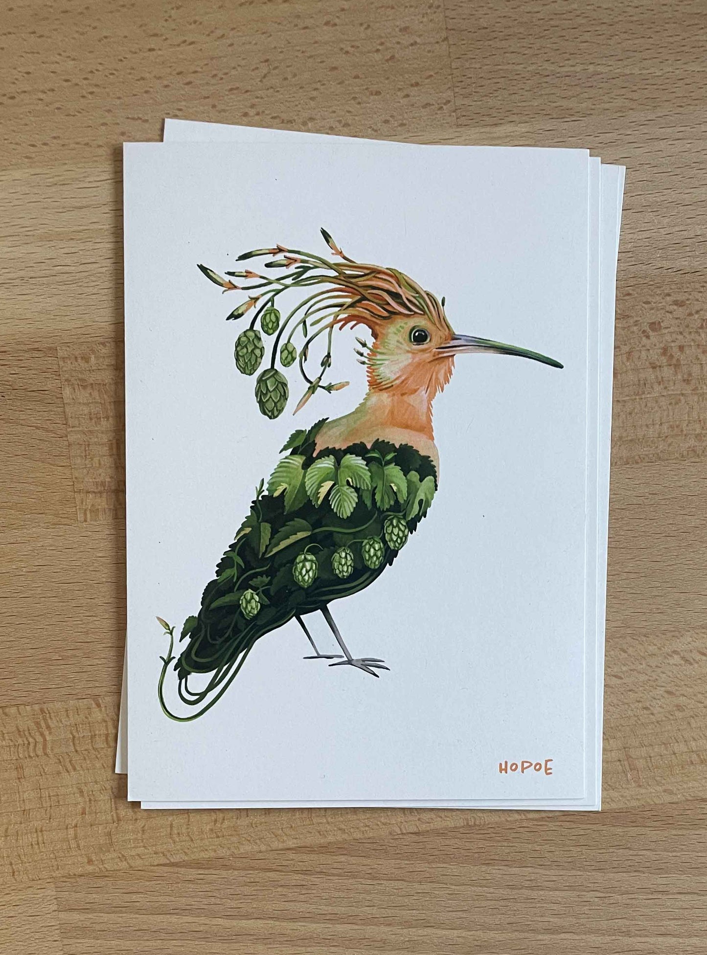 Englische Gemüsevögel Veggiebirds-Postkarten_hopoe