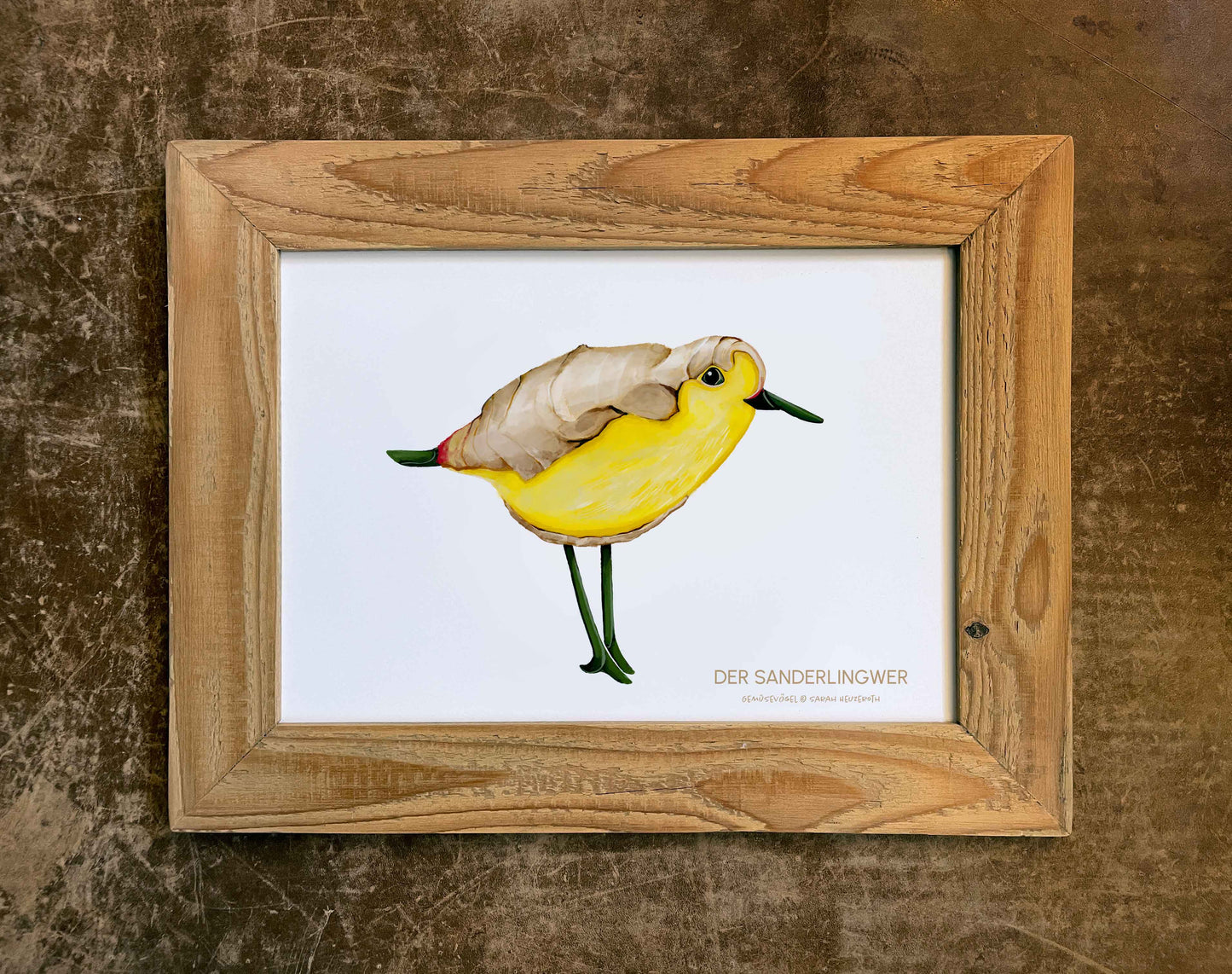 Gemuesevoegel veggiebirds Kunstdruck / Poster in Din A4 Sanderlingwer