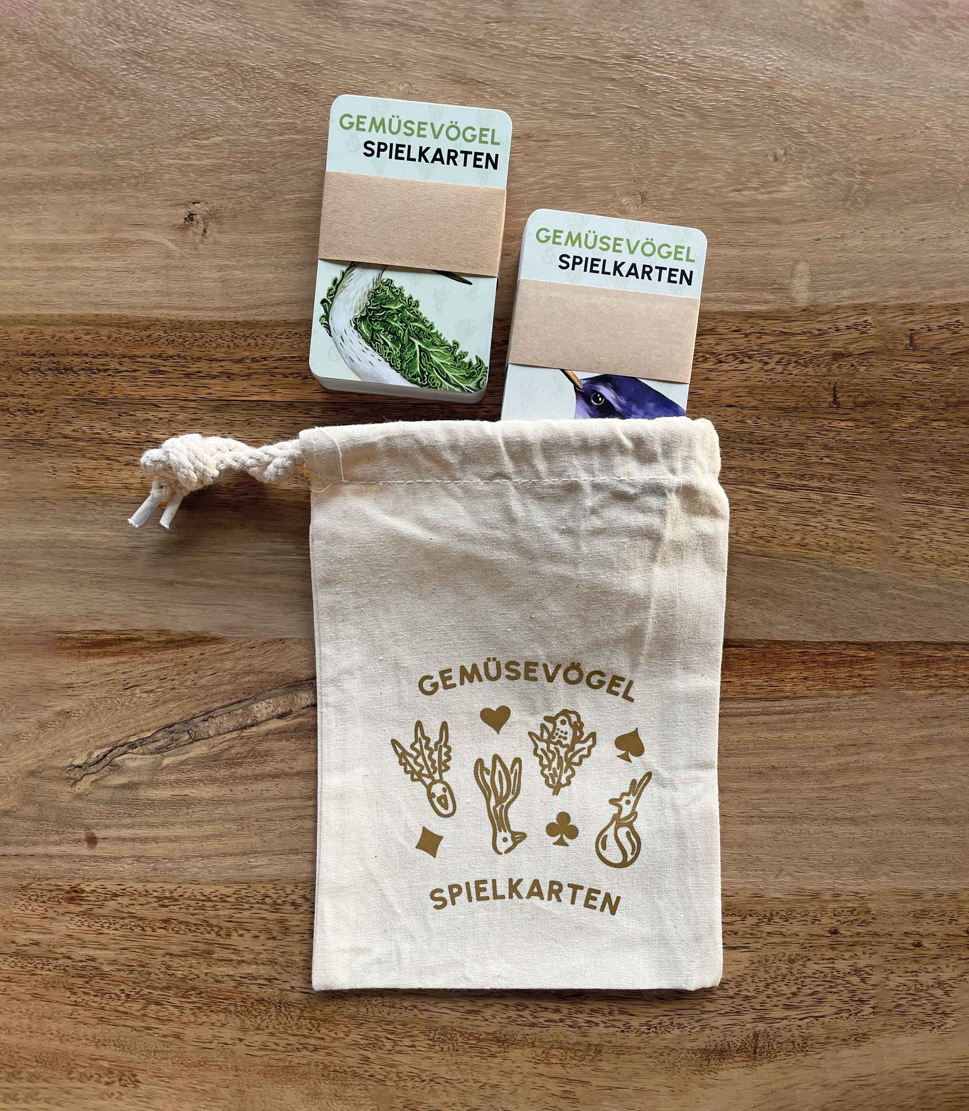 Gemüsevögel veggiebirds Spielkarten 110er (Rommé/Canasta) 