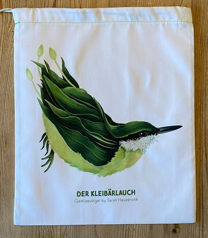Gemüsebeutel Obstbeutel Gemüsevögel veggiebird Kleibärlauch