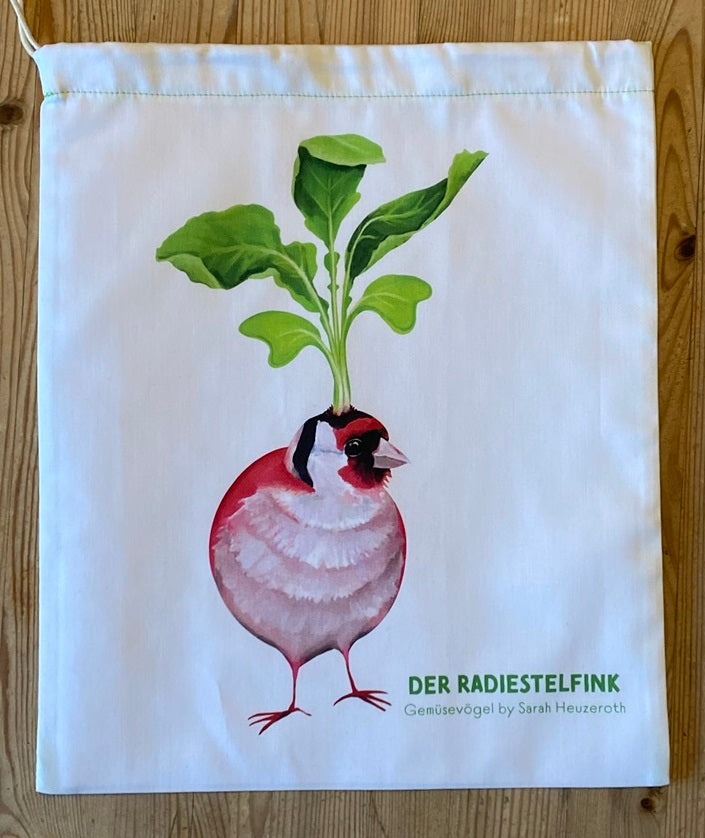 Gemüsebeutel Obstbeutel Gemüsevögel veggiebird Radiestelfink