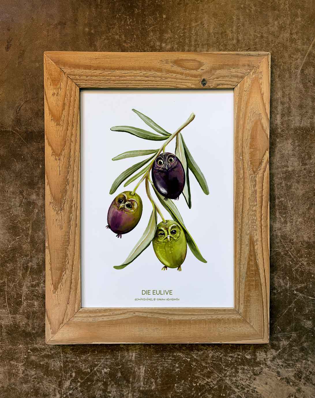 Gemüsevögel veggiebirds Kunstdruck / Poster in DIN A4 Eulive