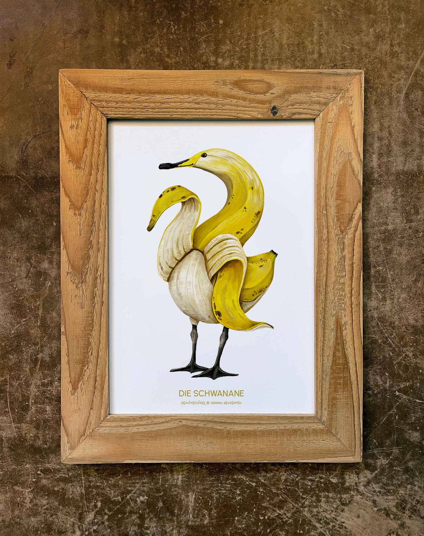 Gemüsevögel veggiebirds Kunstdruck / Poster in DIN A4 Schwanane