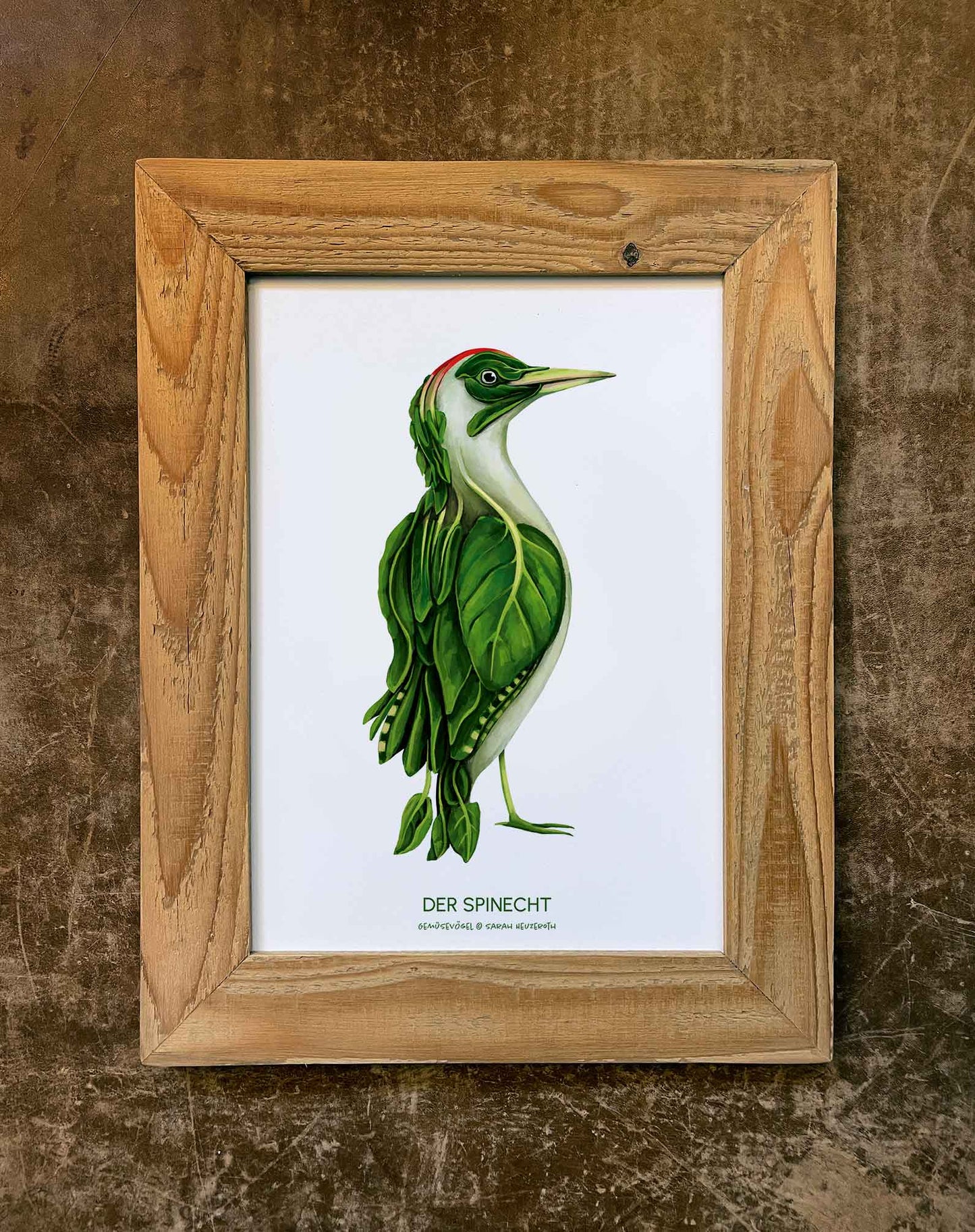 Gemüsevögel veggiebirds Kunstdruck / Poster in DIN A4 Sperbse