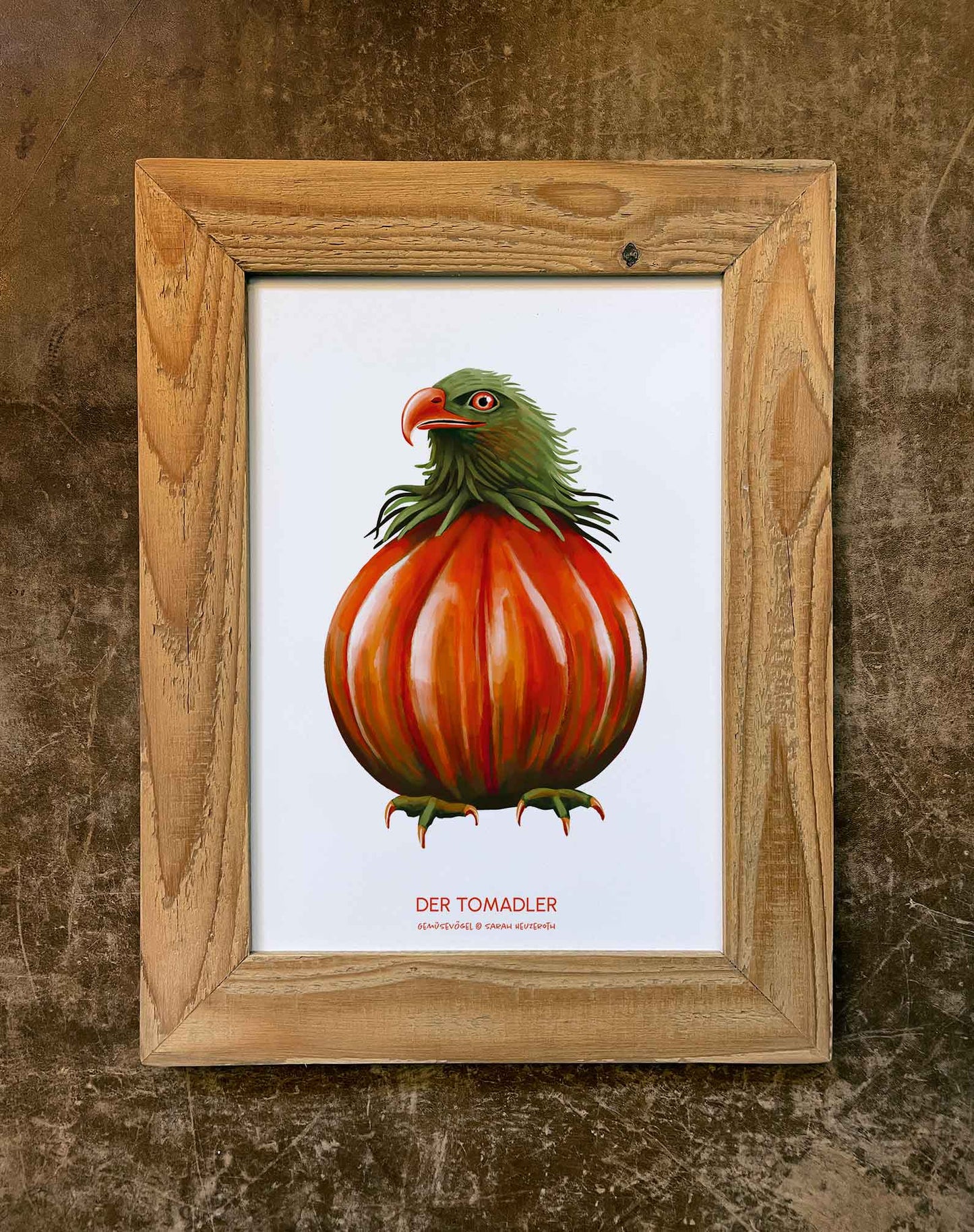 Gemüsevögel veggiebirds Kunstdruck / Poster in DIN A4 Tomadler