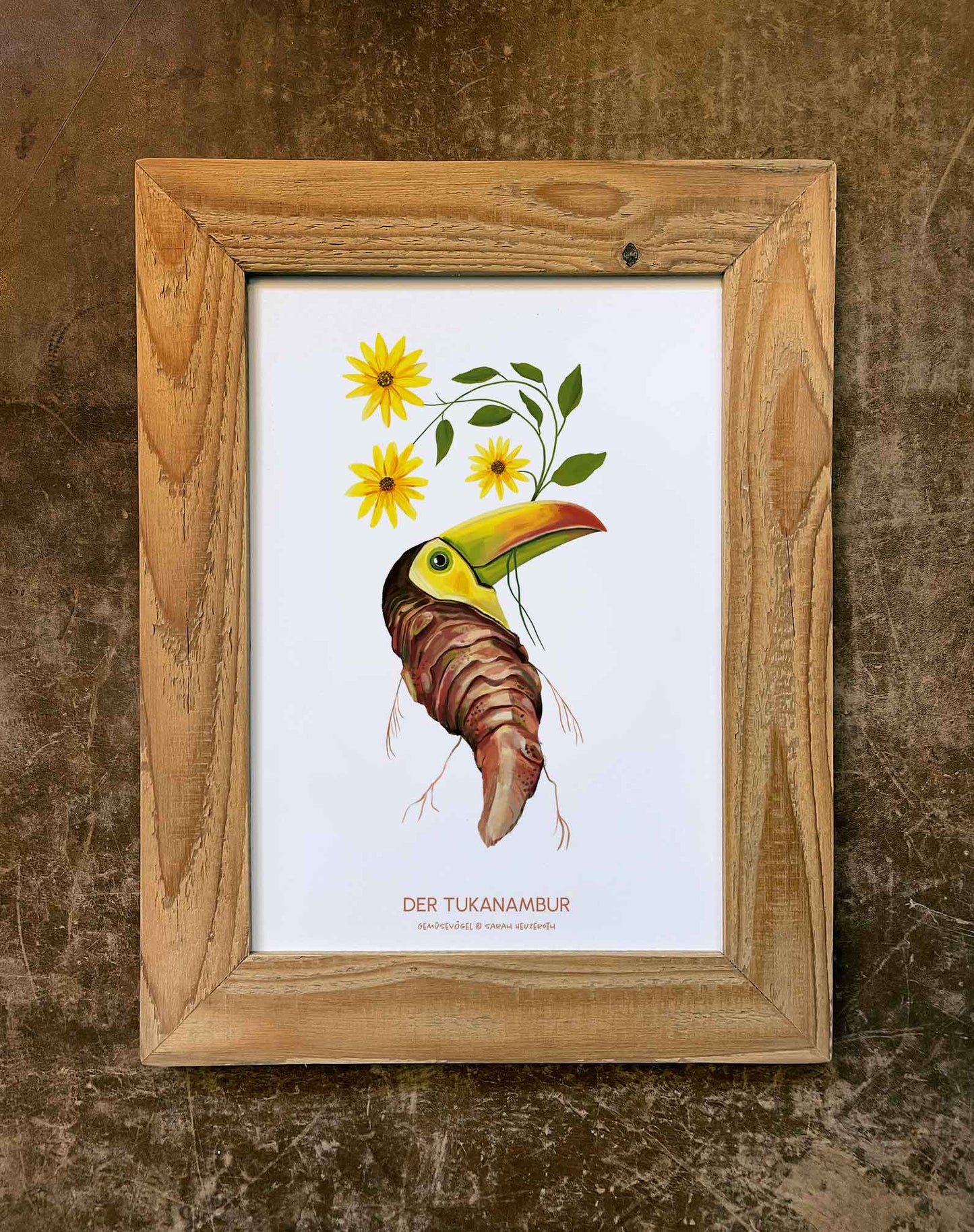 Gemüsevögel veggiebirds Kunstdruck / Poster in DIN A4 Tukanambur