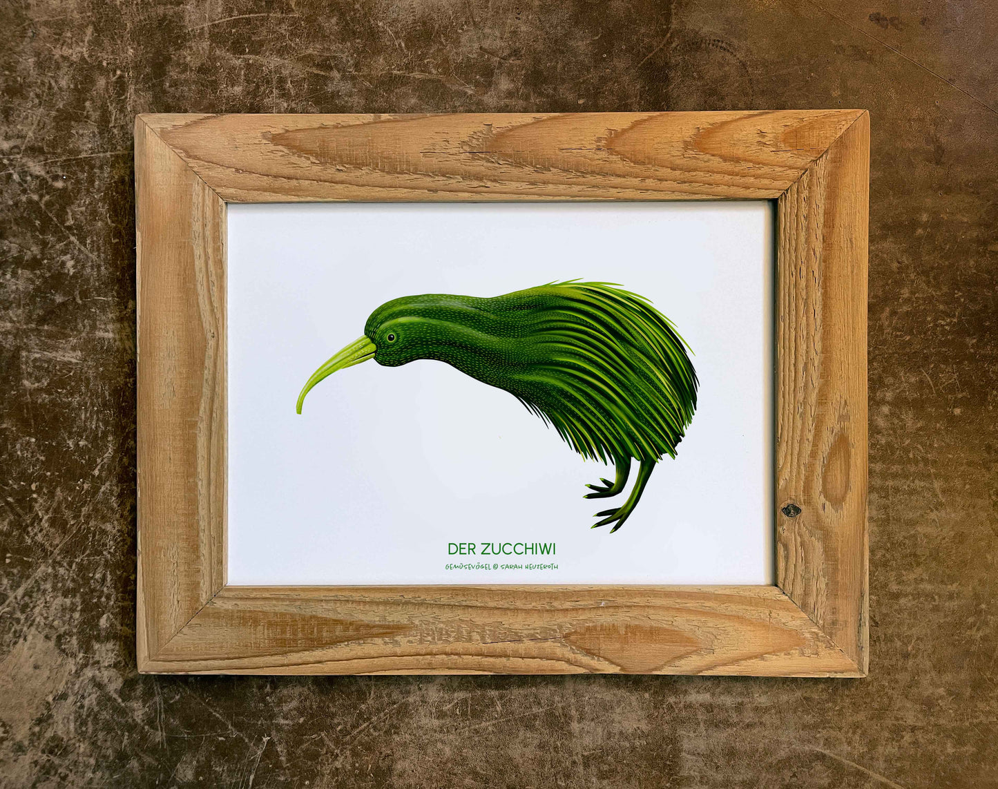 Gemüsevögel veggiebirds Kunstdruck / Poster in DIN A4 Zucchiwi
