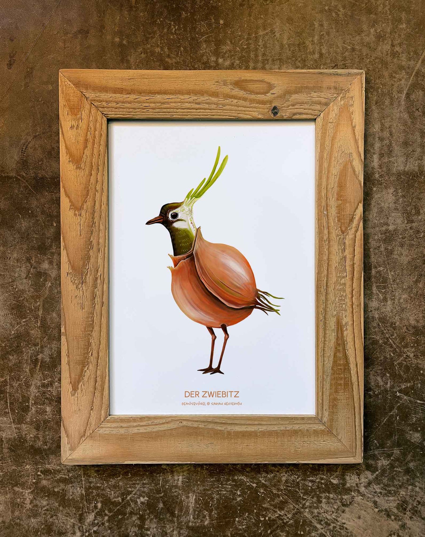 Gemüsevögel veggiebirds Kunstdruck / Poster in DIN A4 Zwiebitz