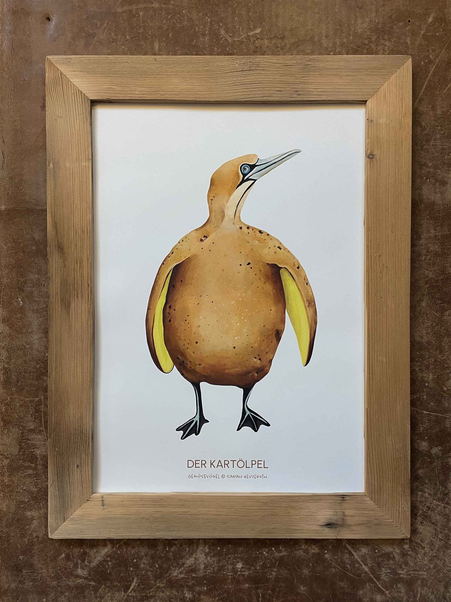 Gemüsevögel veggiebirds Kunstdruck / Poster in Din A4 Kartölpel
