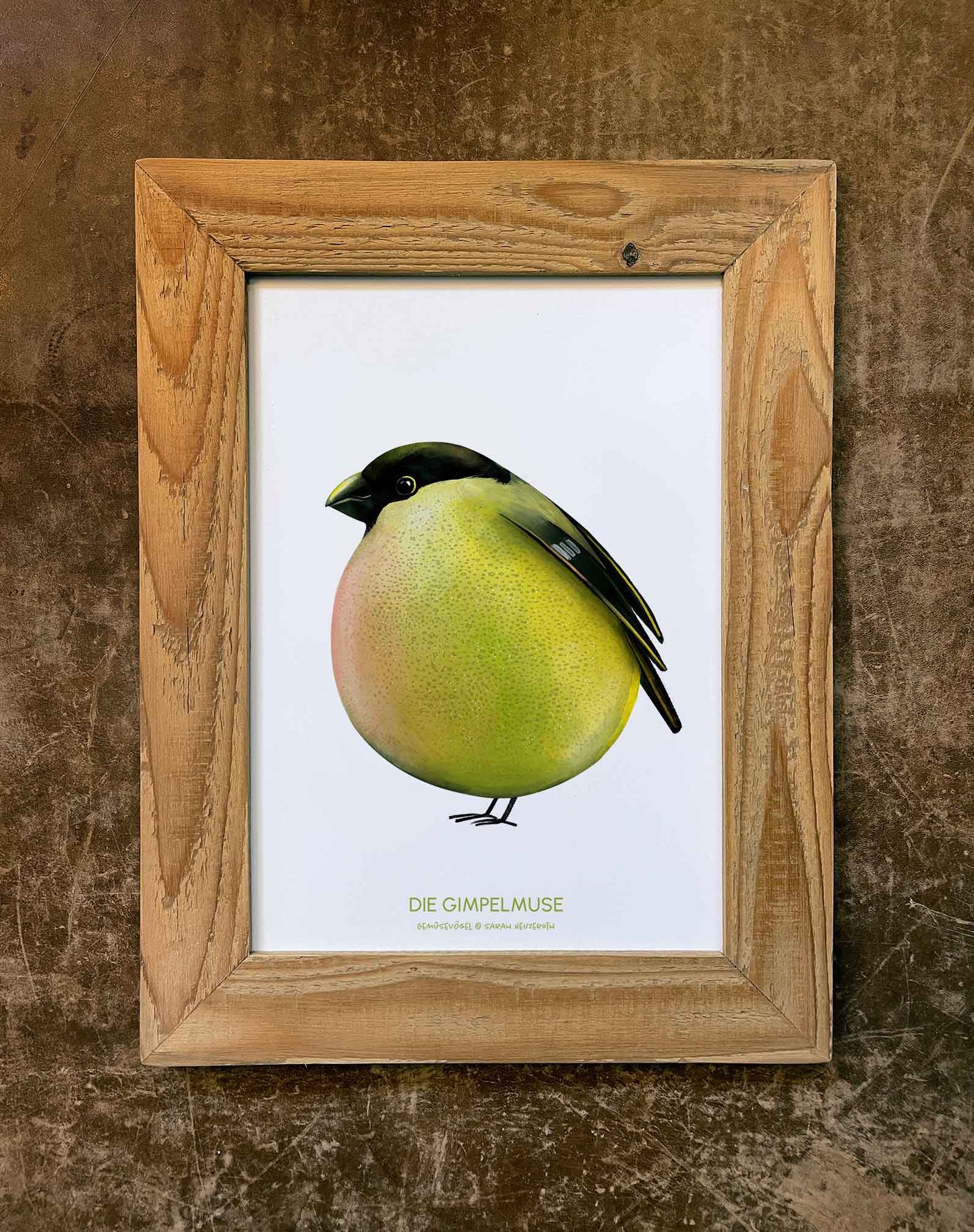 Gemüsevögel veggiebirds Kunstdruck / Poster in Din A4 Gimpelmusejpg