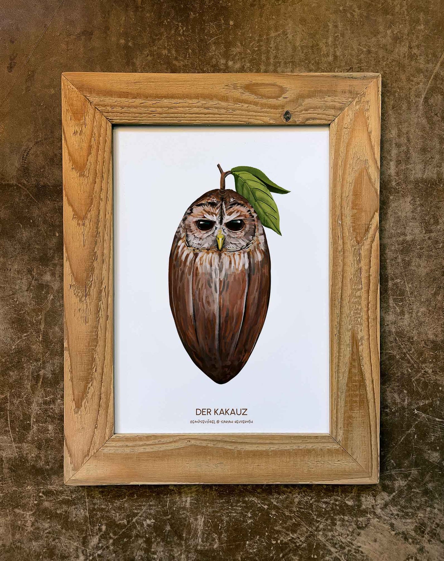 Gemüsevögel veggiebirds Kunstdruck / Poster in Din A4 Kakauz