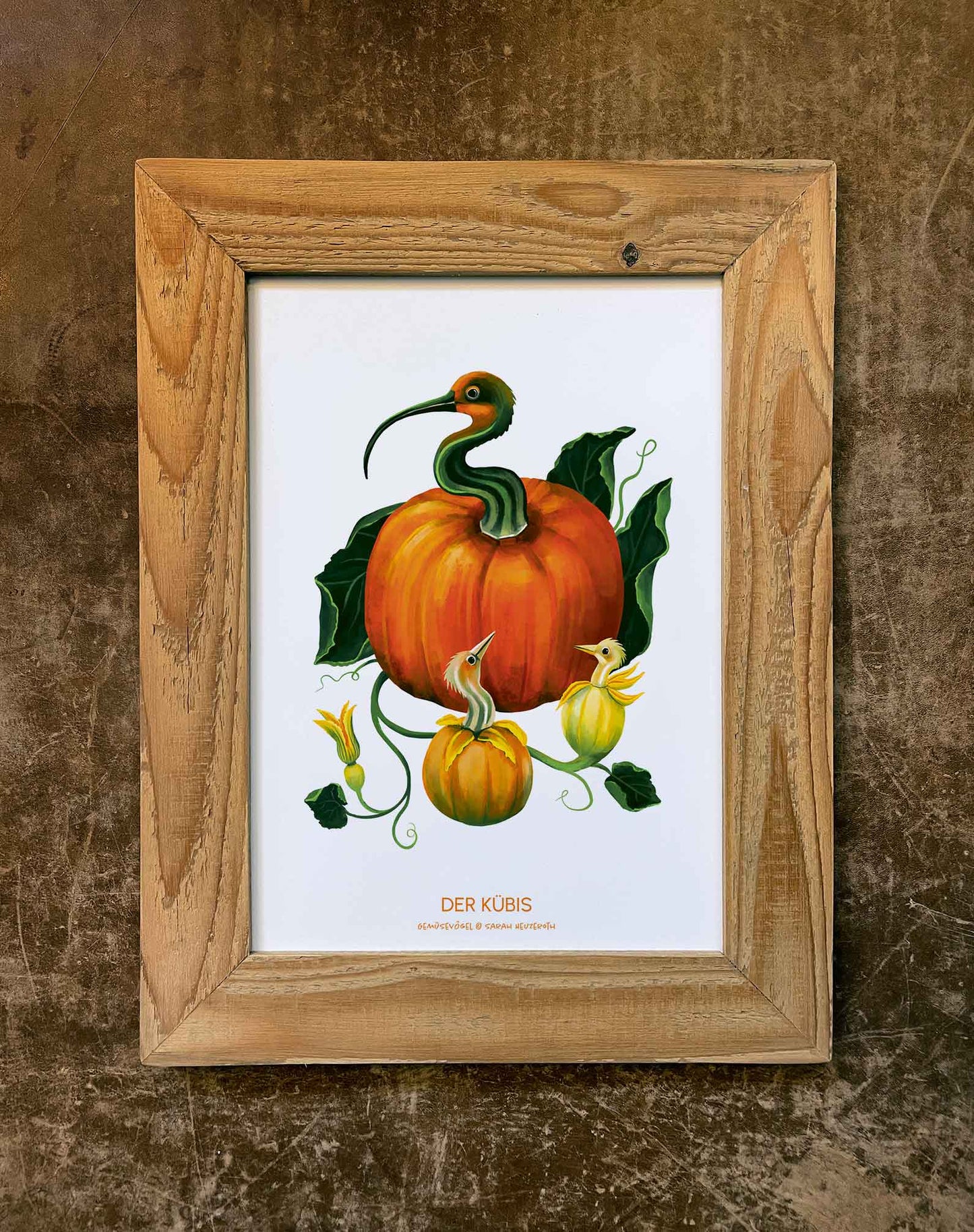 Gemüsevögel veggiebirds Kunstdruck / Poster in Din A4 Kübis