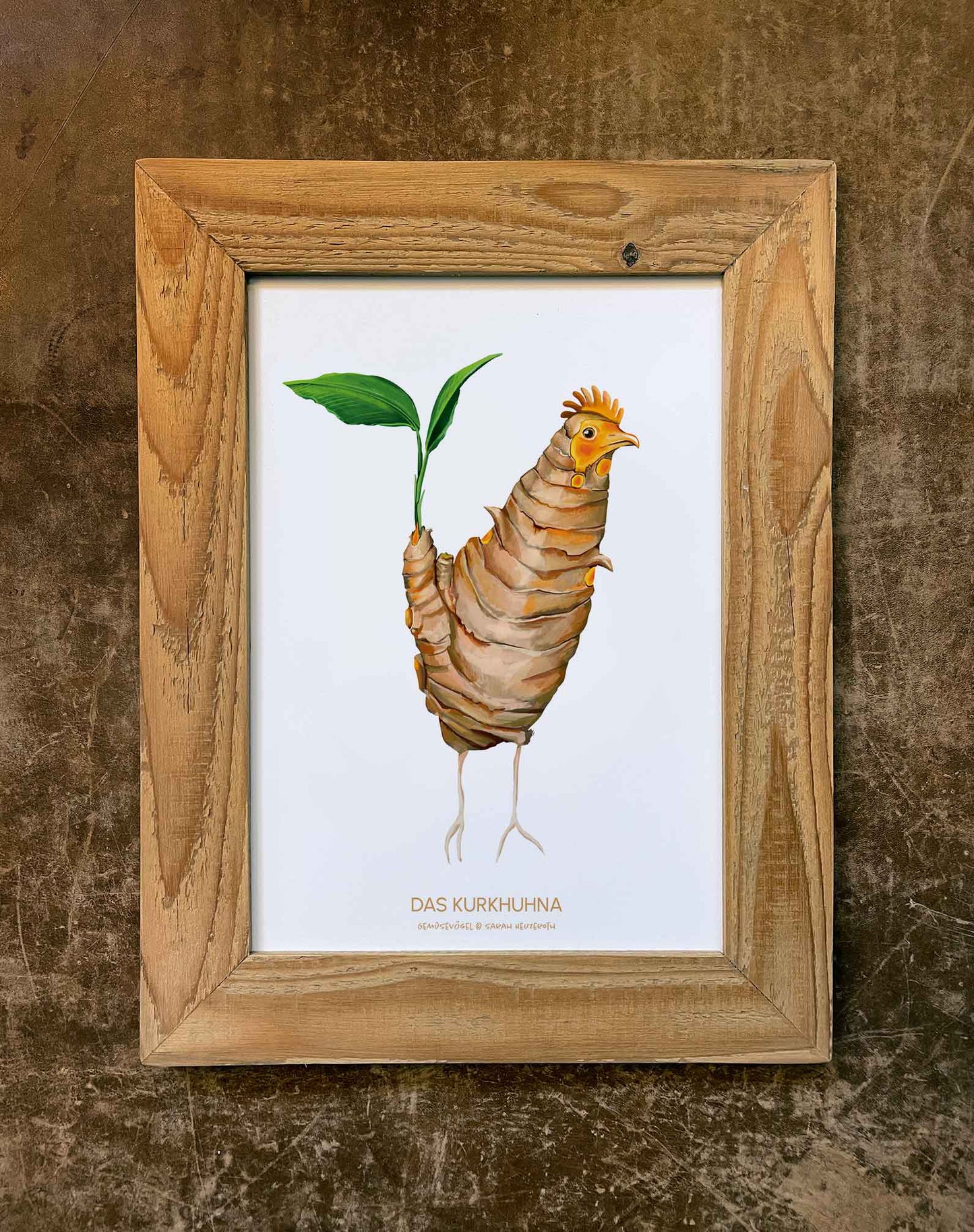 Gemüsevögel veggiebirds Kunstdruck / Poster in Din A4 Kurkhuhna