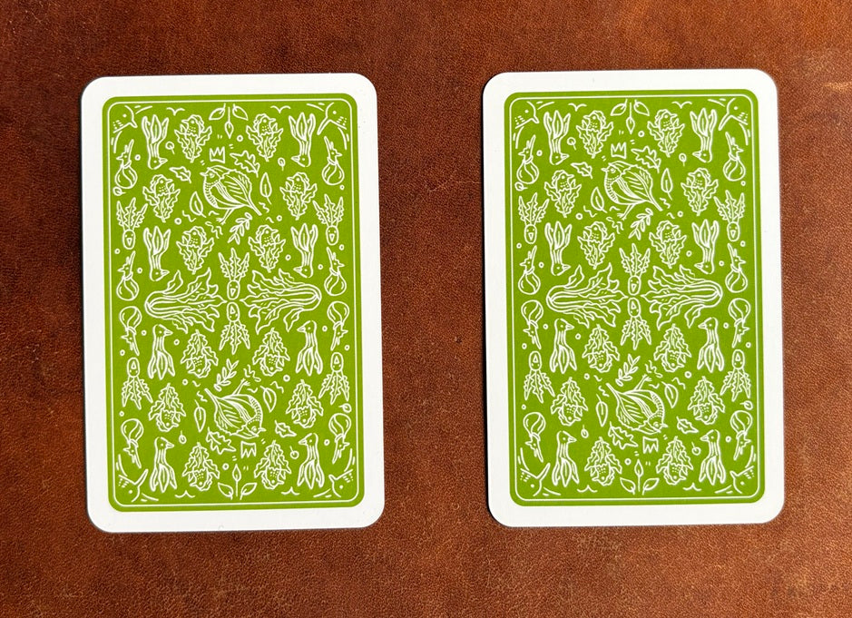 Gemüsevögel veggiebirds Spielkarten 110er (Rommé/Canasta) 55er grün