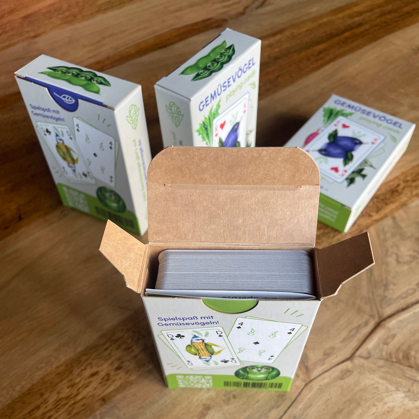 Gemüsevögel veggiebirds Spielkarten 55er Karten offen