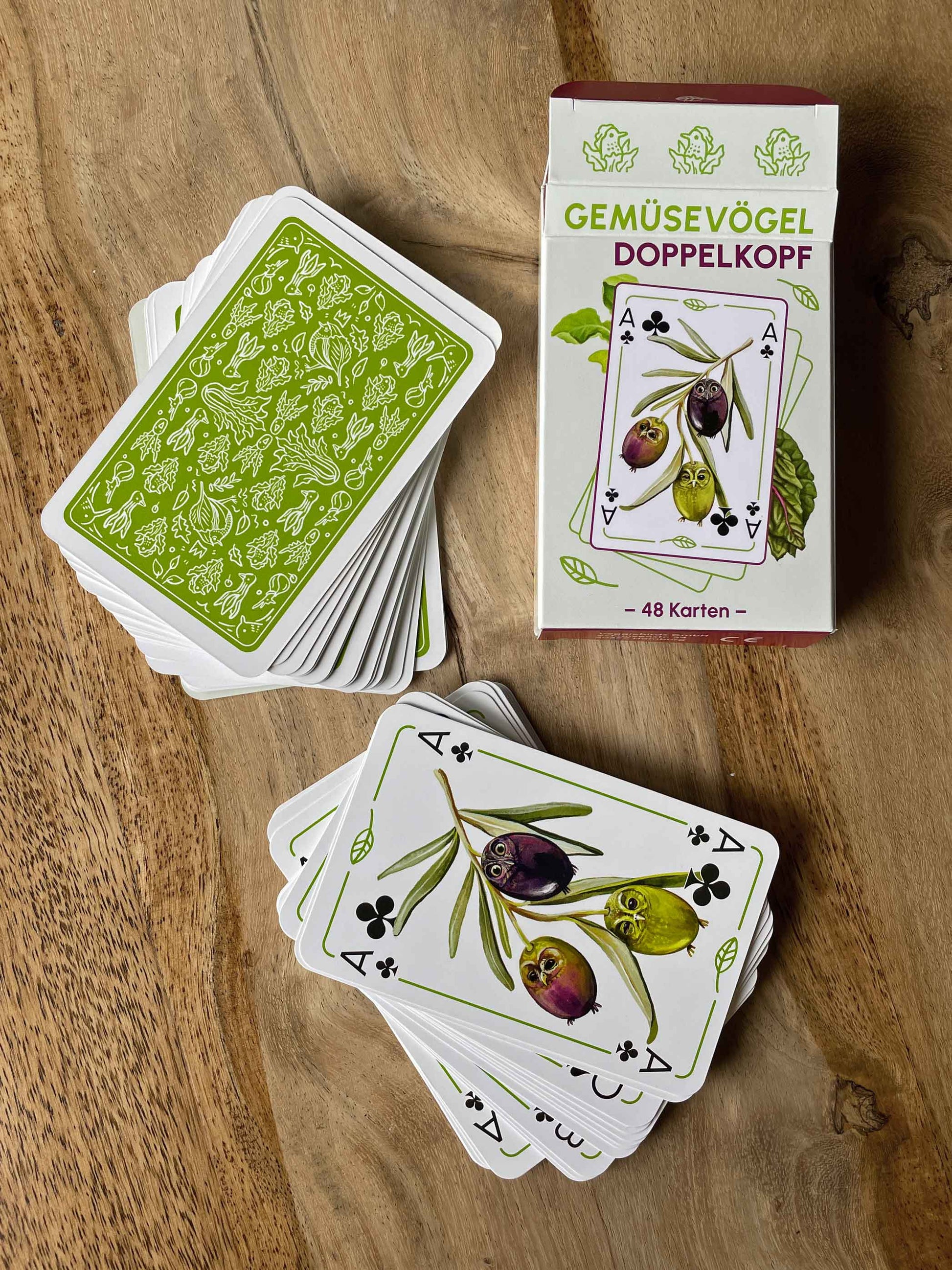 Gemüsevögel veggiebirds Spielkarten Doppelkopf