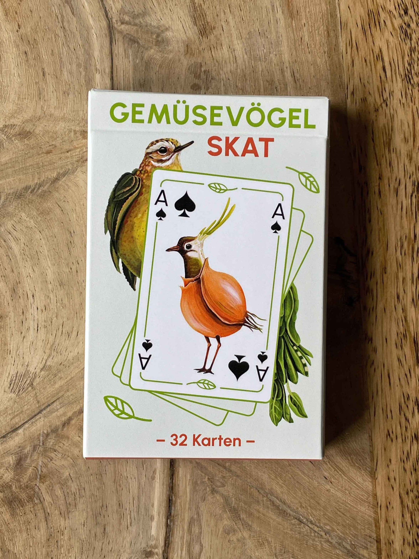 Gemüsevögel veggiebirds Spielkarten Skat / 32er Set