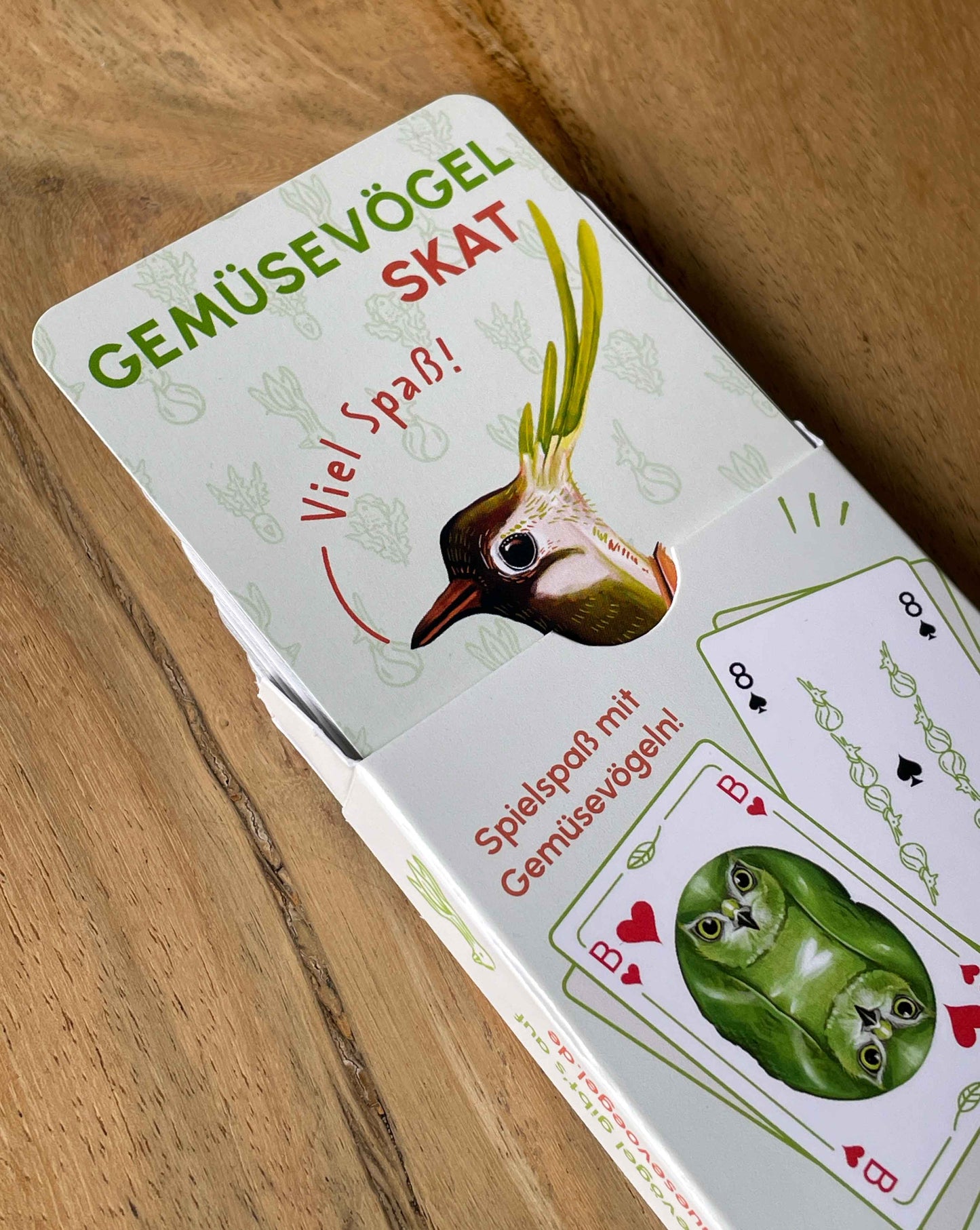 Gemüsevögel veggiebirds Spielkarten Skat / 32er Set