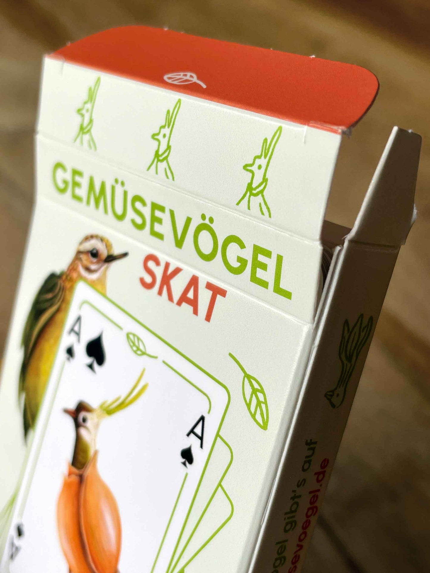 Gemüsevögel veggiebirds Spielkarten Skat / 32er Set Vorne