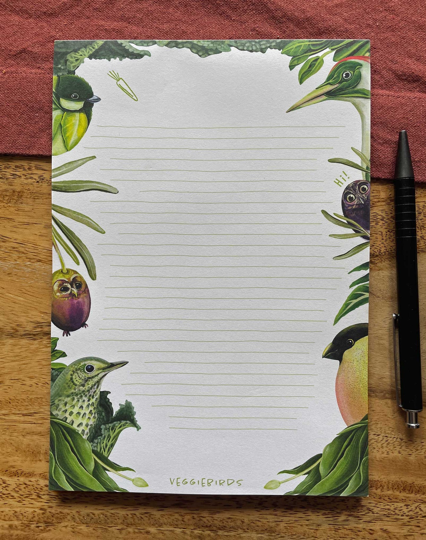 Gemüsevögel_veggiebirds_notizbuch-din-a5_gruen