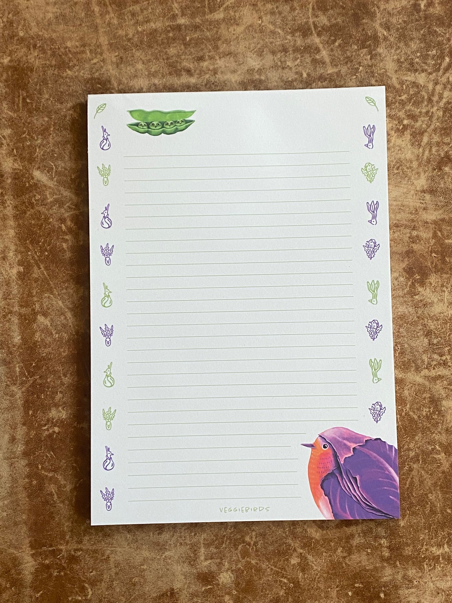 Gemüsevögel veggiebirds notizbuch din-a5 rotköhlchen
