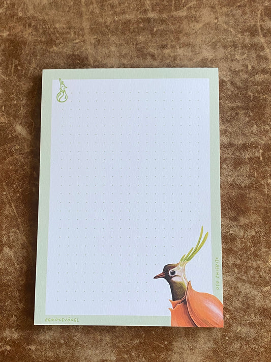 Gemuesevoegel veggiebirds notizbuch-din a6 zwiebitz