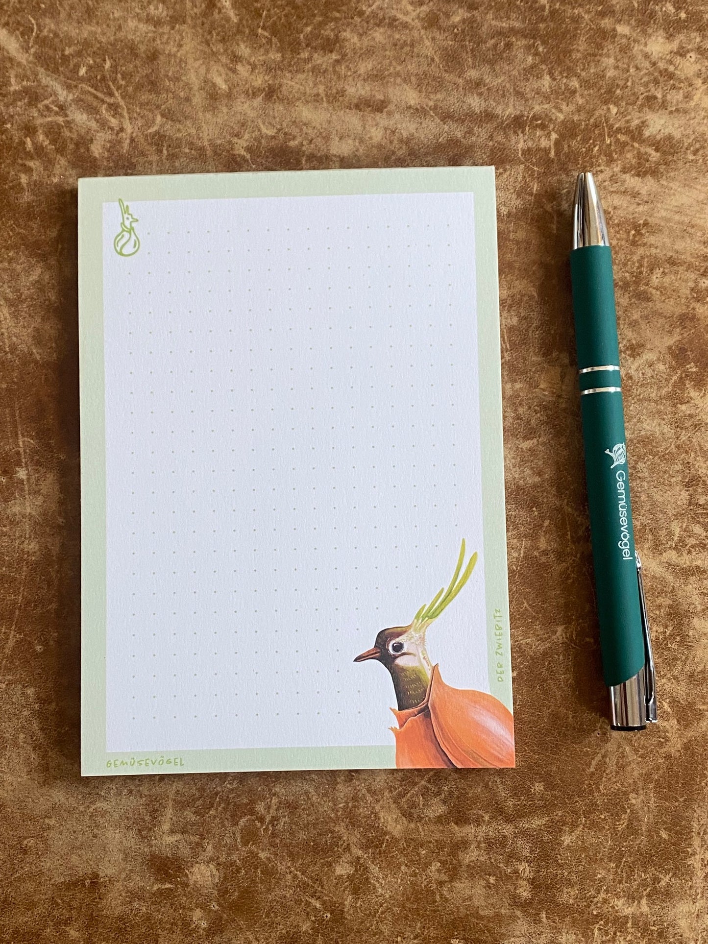 Gemüsevögel veggiebirds notizbuch din a6 zwiebitz