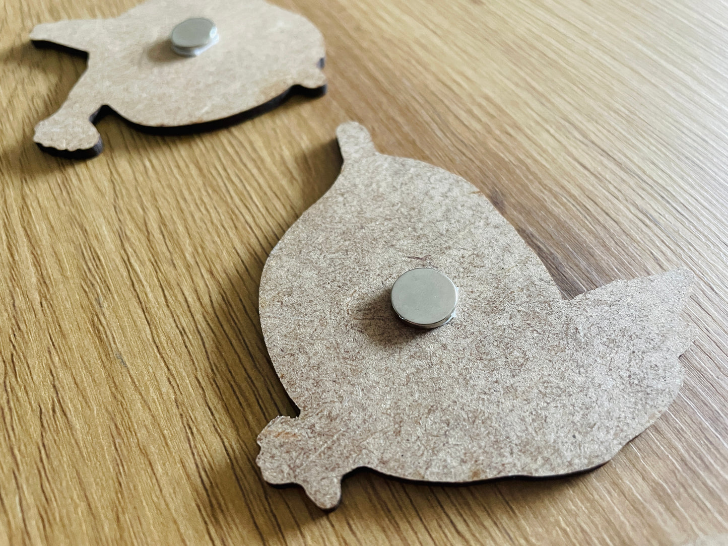 Gemüsevögel Magnete aus Holz