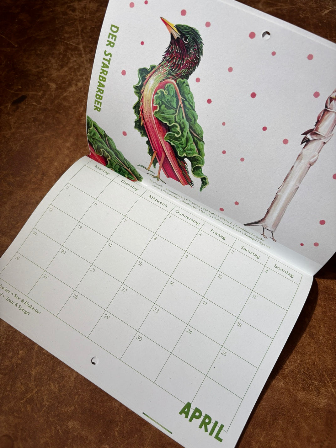 Gemüsevögel-Kalender 2027, DIN A5