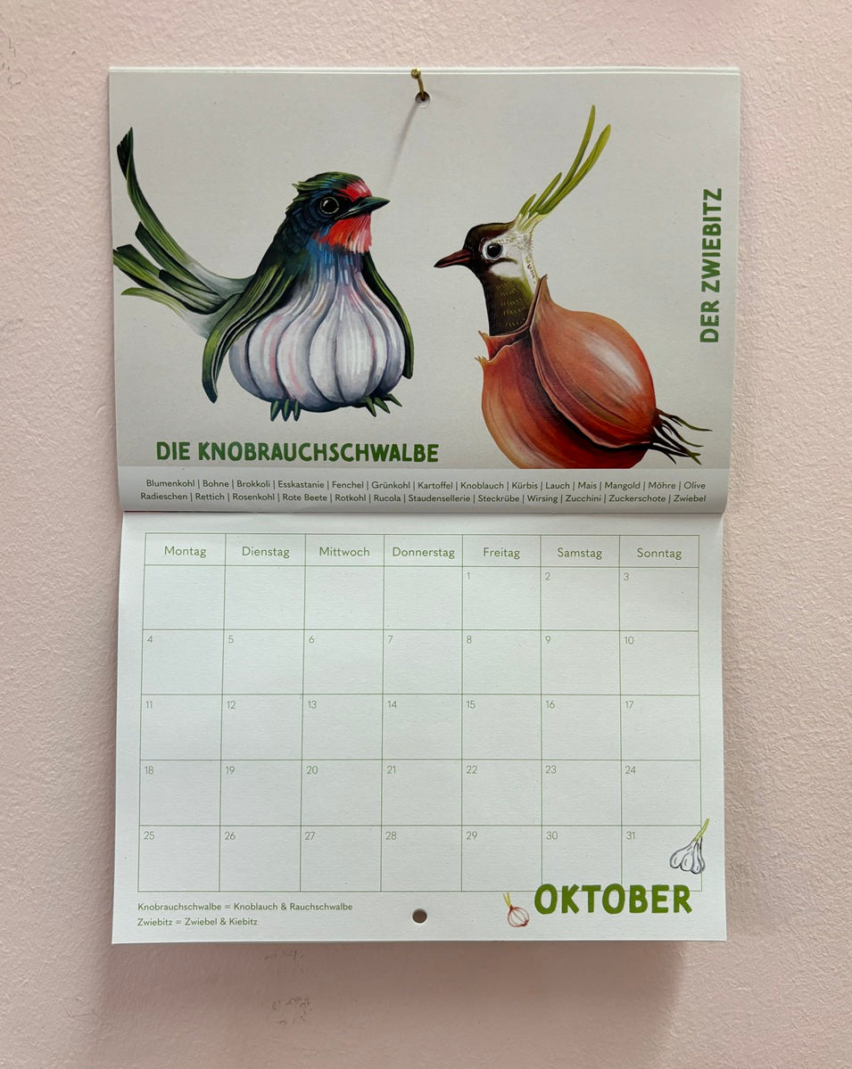 Gemüsevögel-Kalender 2027, DIN A5
