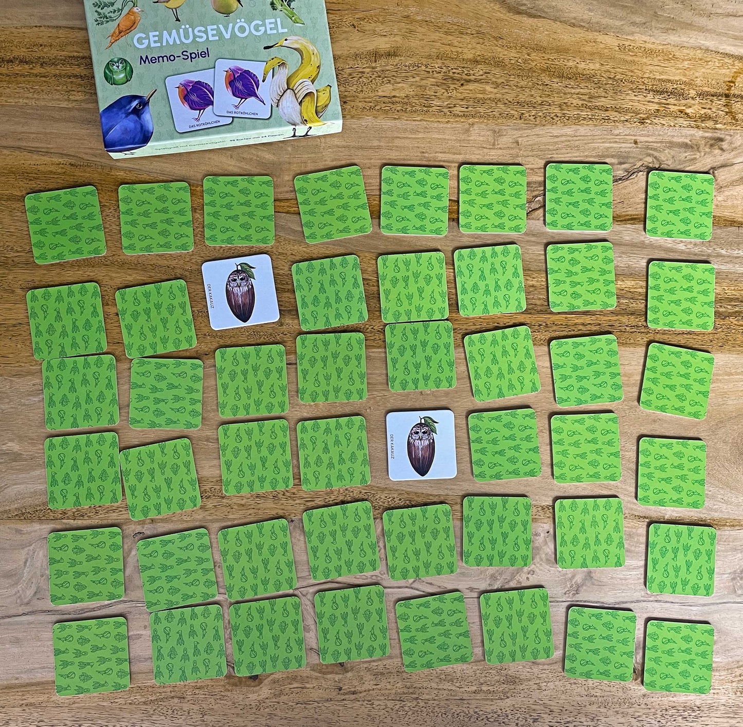 Memo Memory Spiel Gemuesevoegel veggieirds