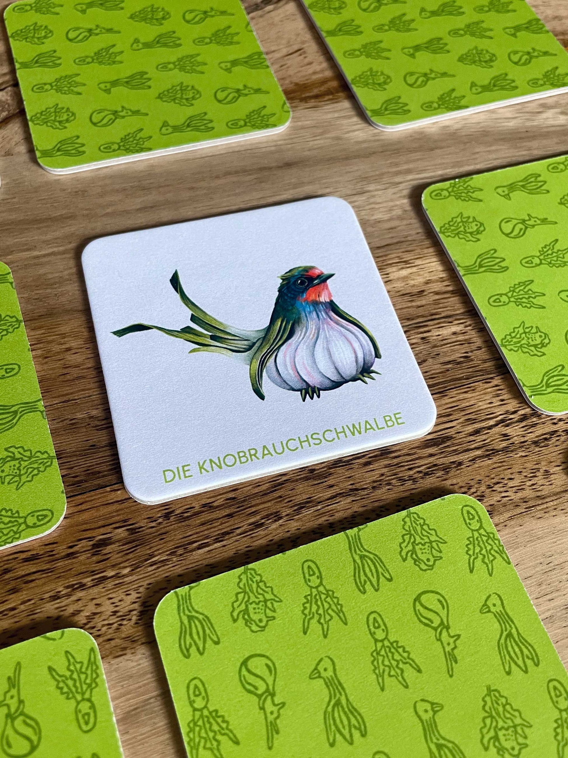 Memo Memory Spiel Gemuesevoegel veggieirds