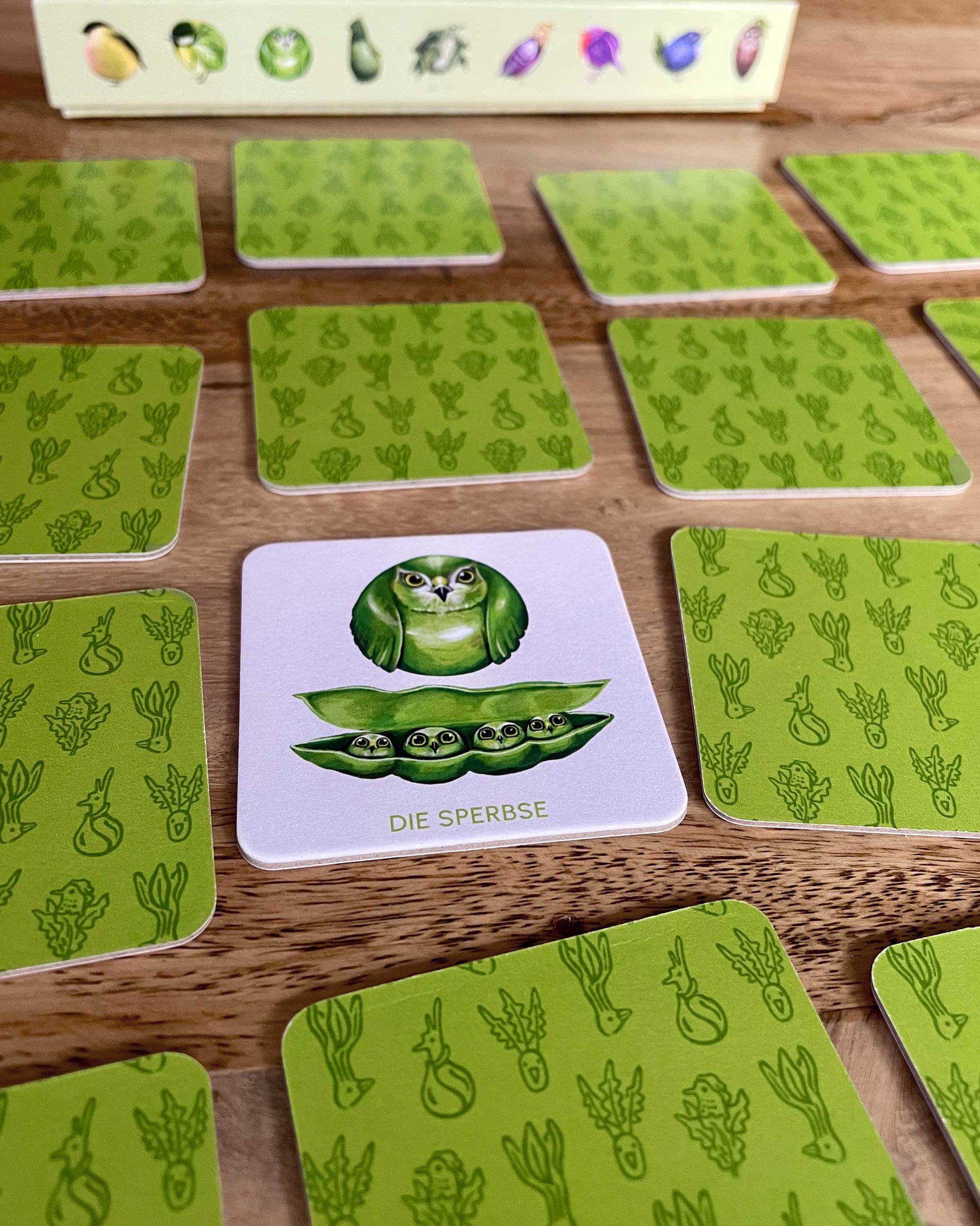 Memo Memory Spiel Gemüsevögel vegiebirds
