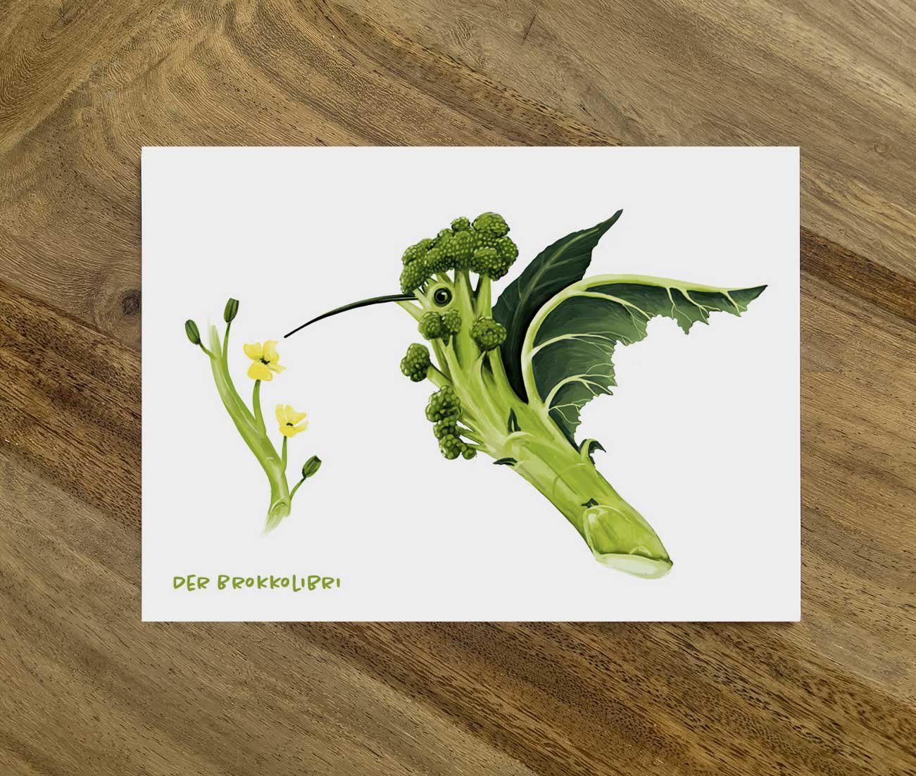 Postkarte Gemüsevögel
