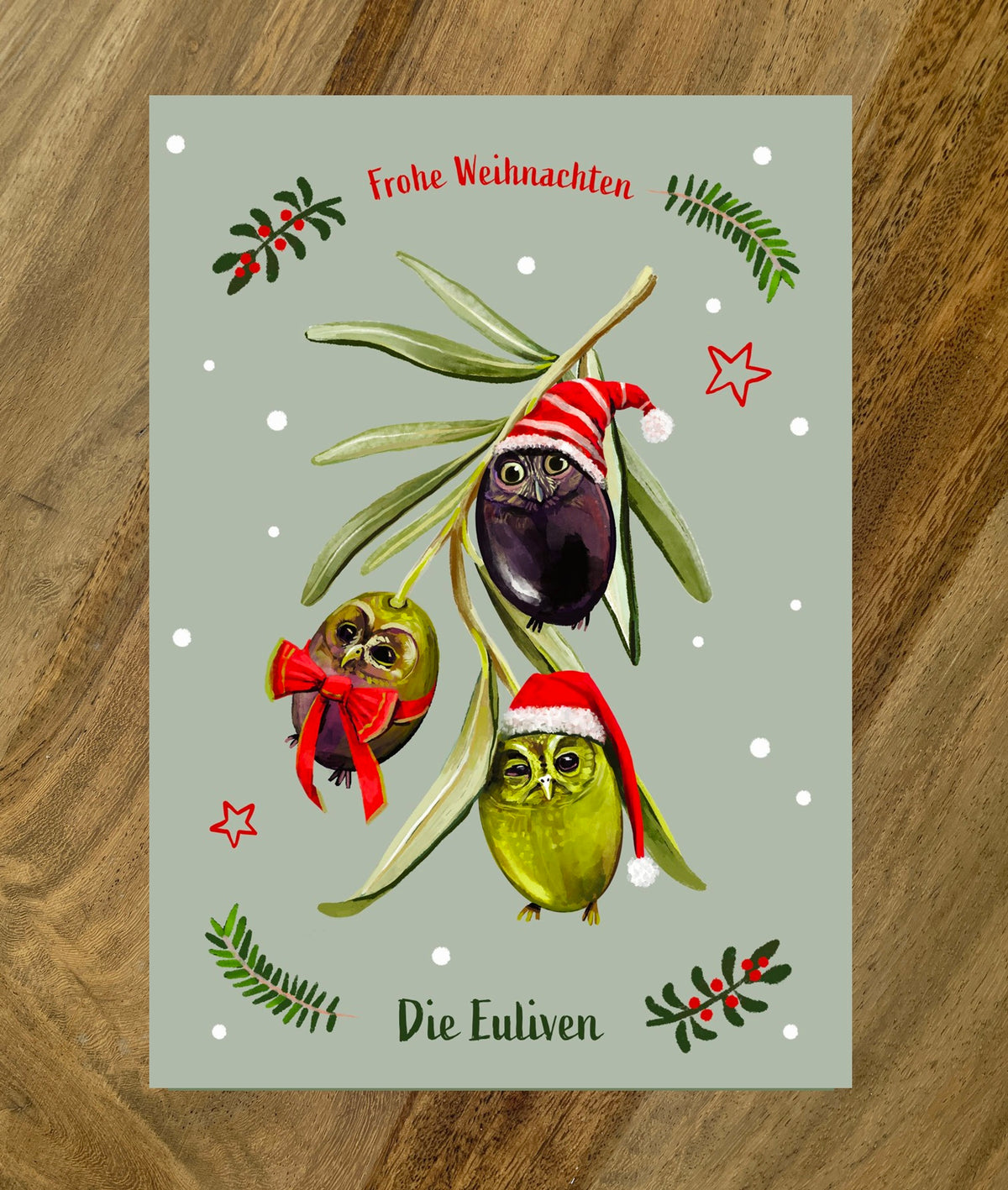 Postkarte Gemüsevögel