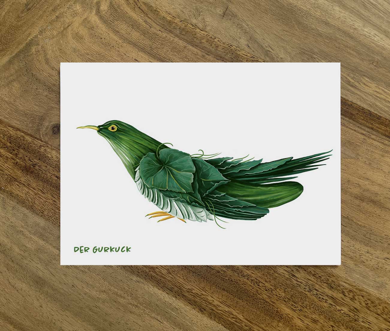 Postkarte Gemüsevögel