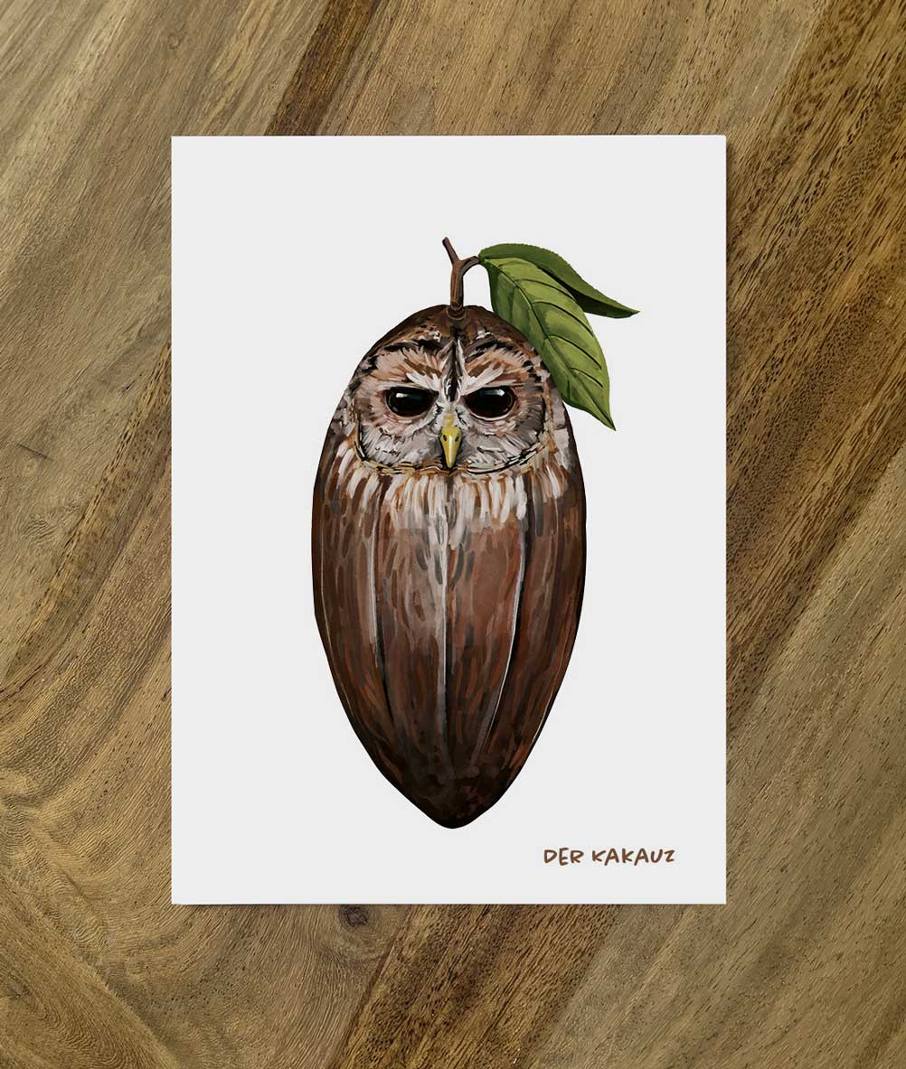 Postkarte Gemüsevögel