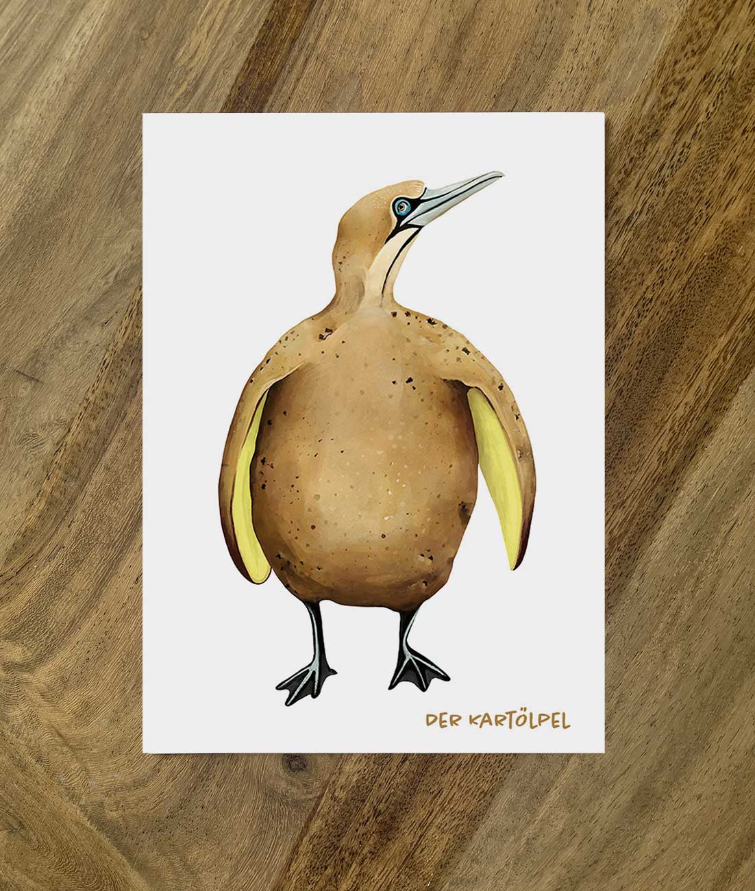 Postkarte Gemüsevögel