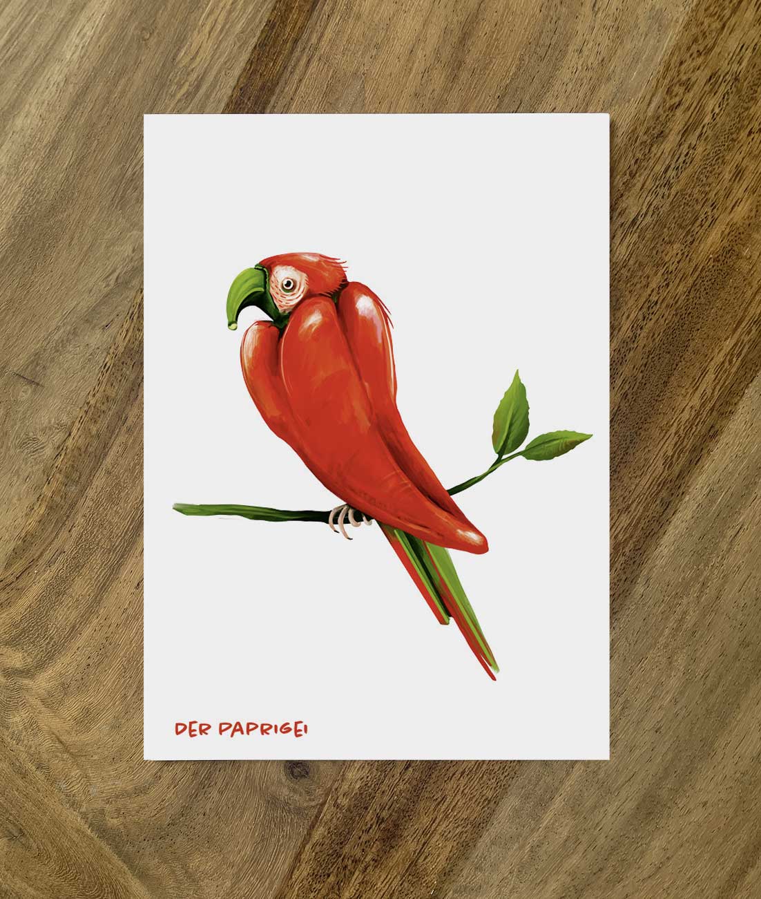 Postkarte Gemüsevögel