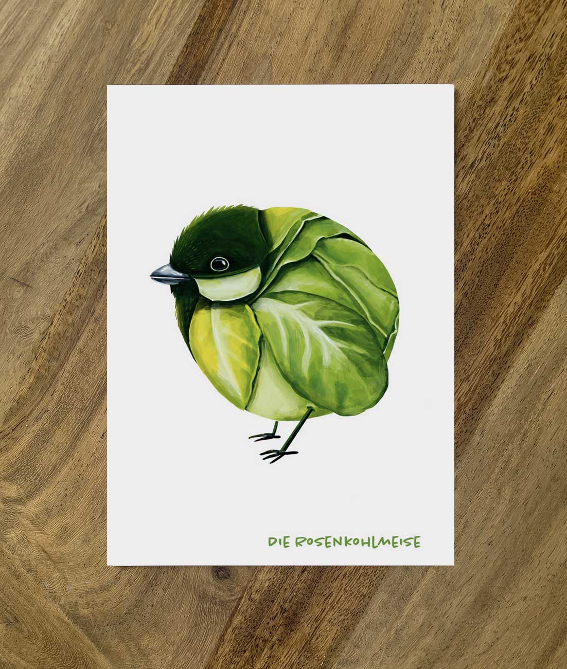 Postkarte Gemüsevögel