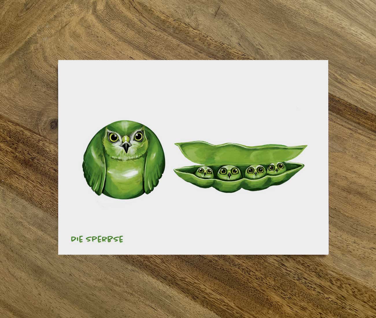 Postkarte Gemüsevögel
