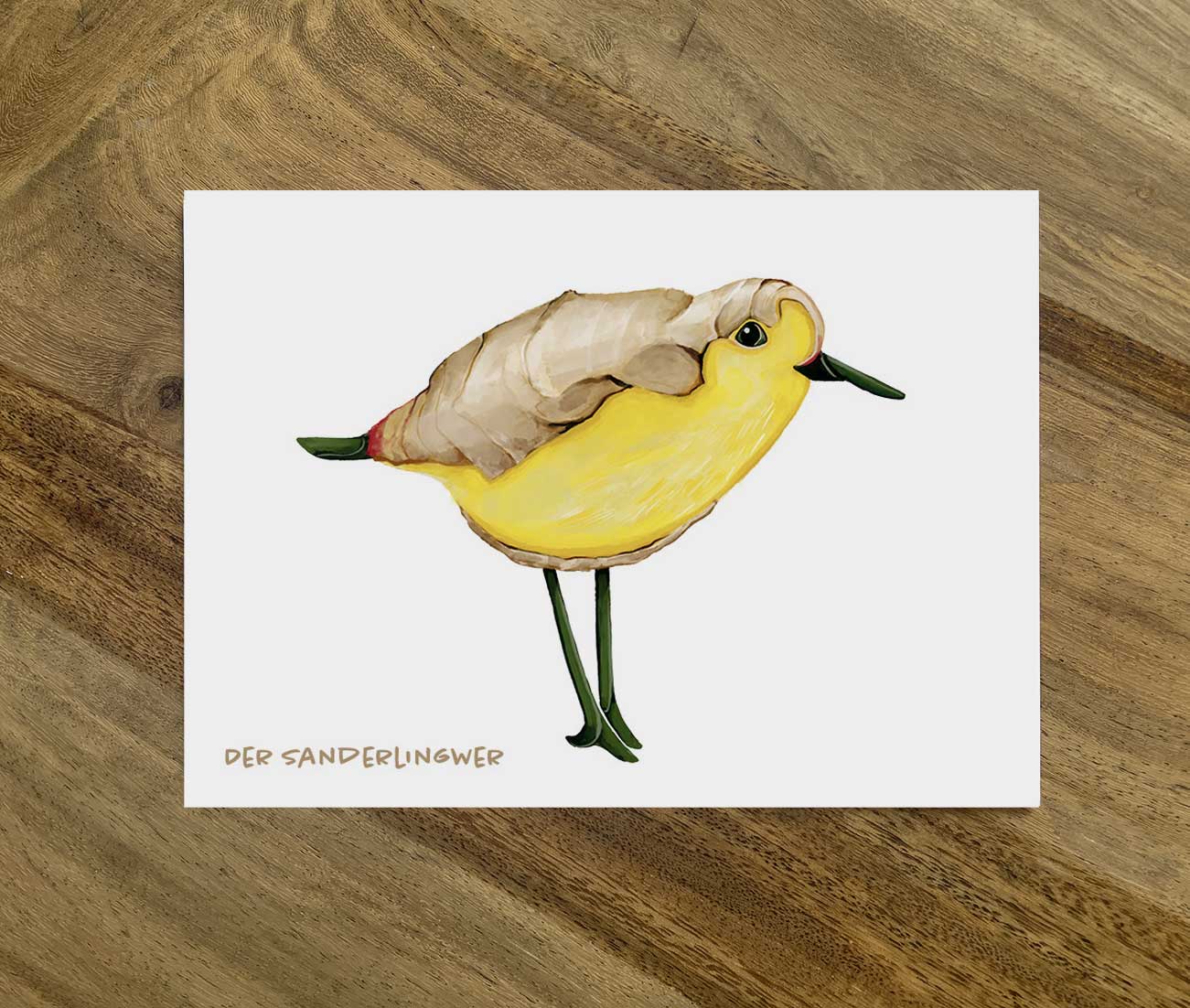 Postkarte Gemüsevögel