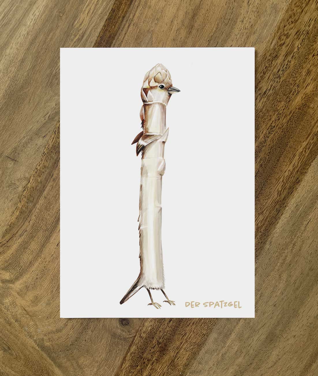 Postkarte Gemüsevögel