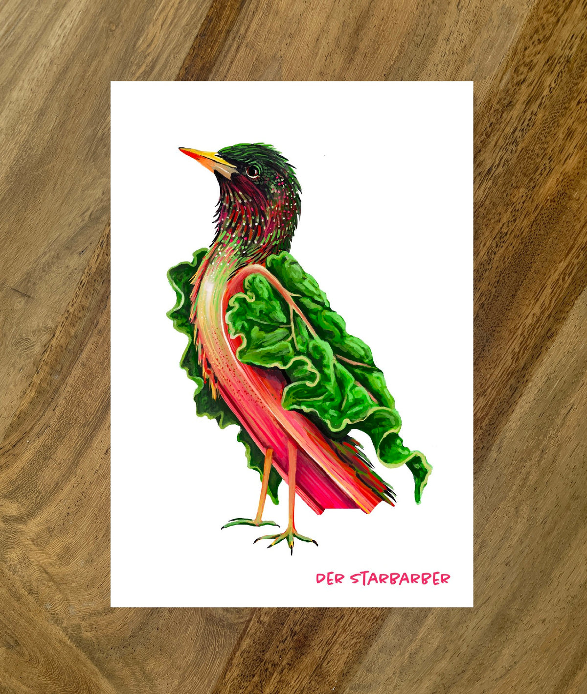 Postkarte Gemüsevögel
